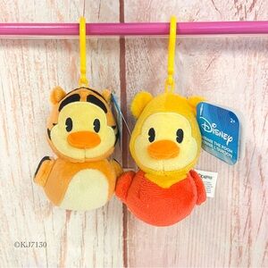Duckalooz Disney Plush Duck Clip On Key Chain Tigger and Winnie The Pooh Set NWT